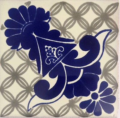 #C127) Mexican Tile sample 4x4 inch, we combine shipping GET  WHAT YOU NEED !!