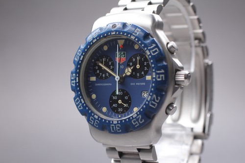 *Serviced* TAG HEUER Formula 1 570.513 Blue Dial Chronograph Quartz Men's Watch - Picture 3 of 10