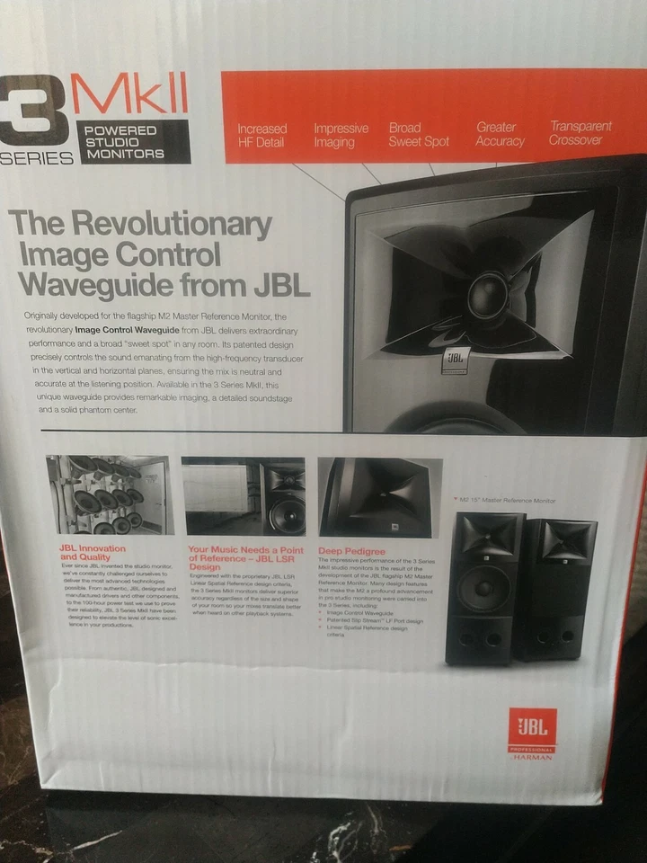 JBL 306P MkII Powered 6 inch Two-Way Studio Monitor - Matte Black - Image 3 of 4