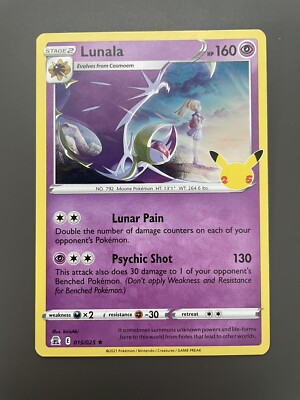 lunala pokemon card Pokemon Lunala - 61/145 - Rare main image 1