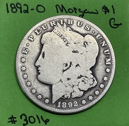 1892-O Morgan Silver Dollar Good Better Date 90% Silver