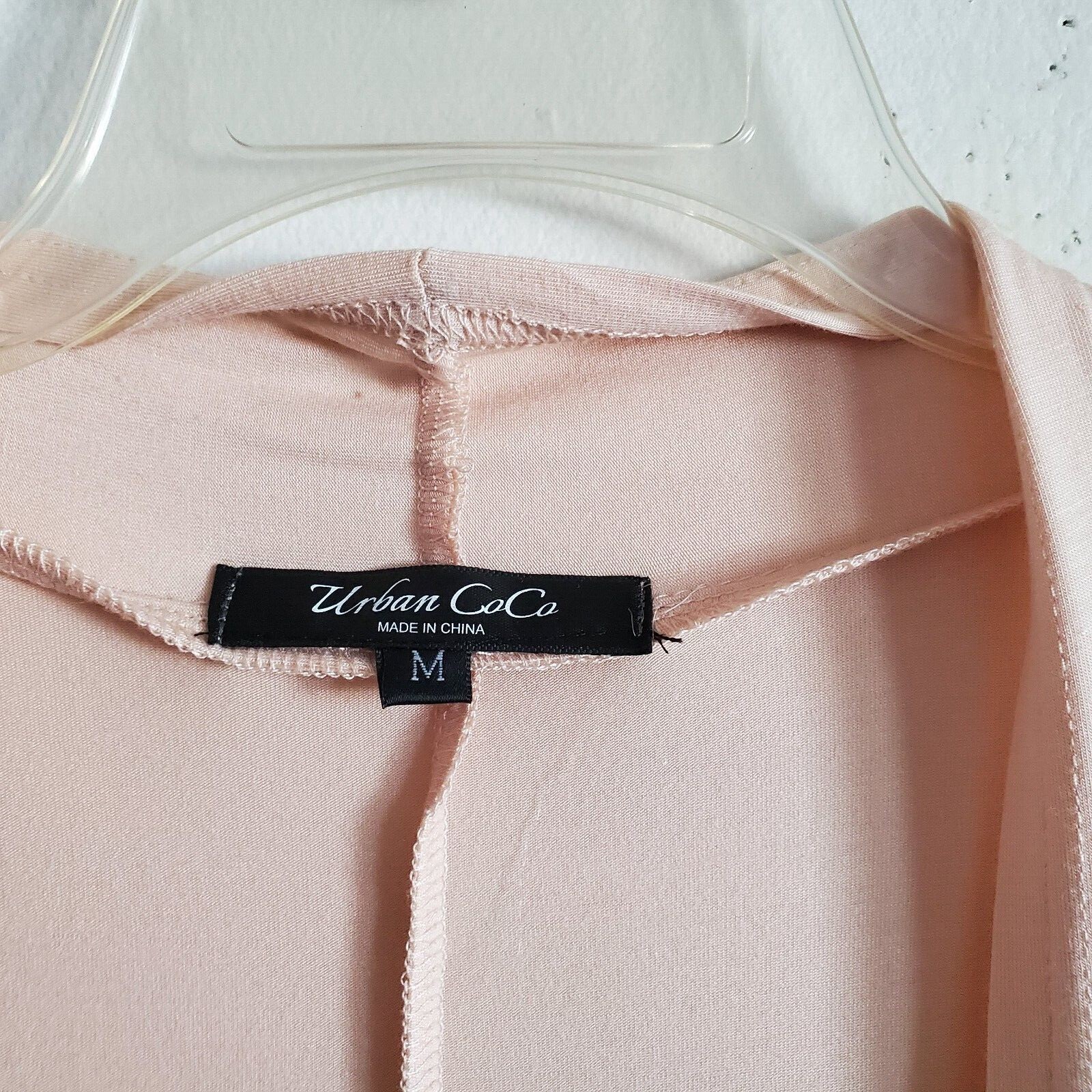 Urban CoCo Viscose Open Waterfall Flowy Boho Cardigan Light Peach Color Medium image 7