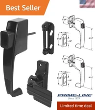 Push Button Door Latch with Night Lock - Ideal for Storm & Screen Doors