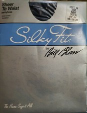 Pantyhose Size A Navy Blue Sheer Waist Panty Hose Bill Blass Silky Fit Vintage