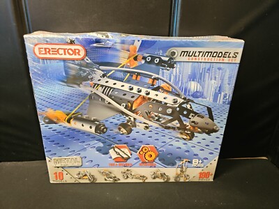 Erector MultiModels Construction Set #5550 10 Models-190+ pieces New Sealed 