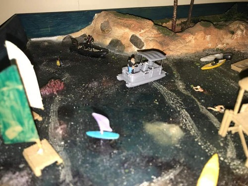 1/64 Scale Pontoon Boat Lake River Boat - Picture 1 of 12