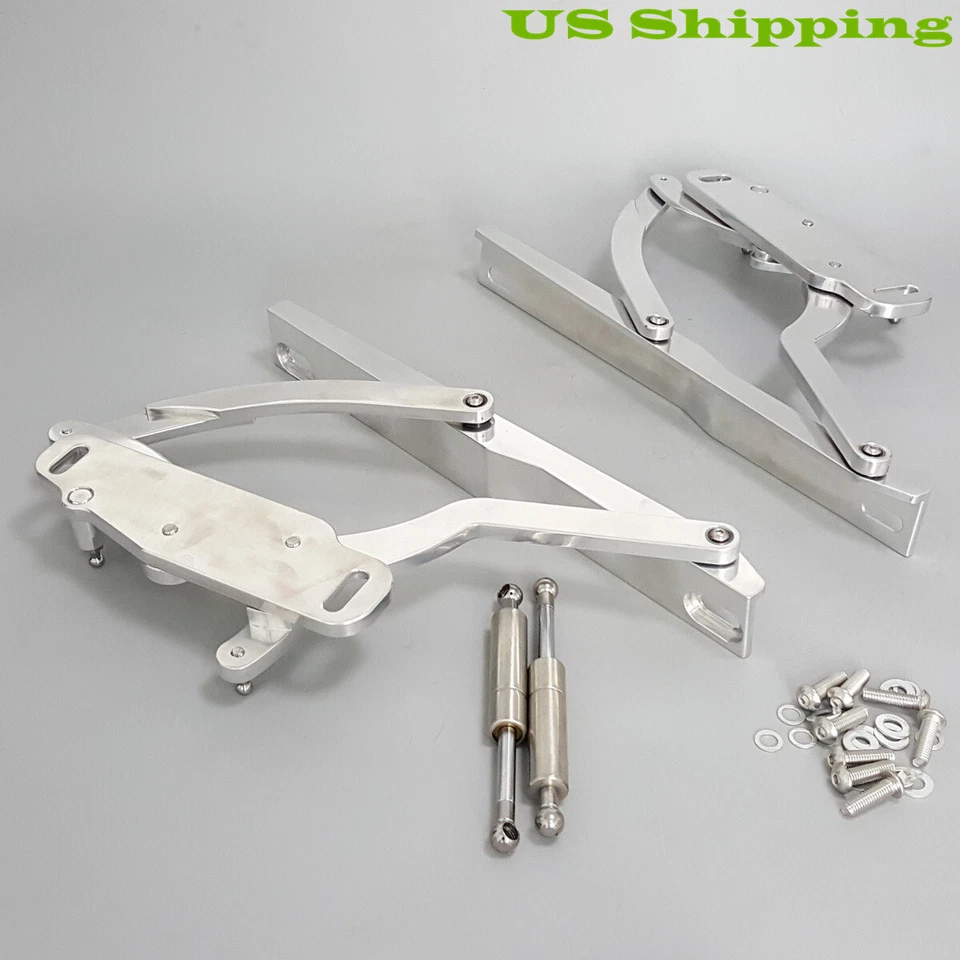 Juego de bisagras de capó pulido para Pontiac Firebird Chevrolet Camaro 1970-1981 aluminio Foto 2 de 4