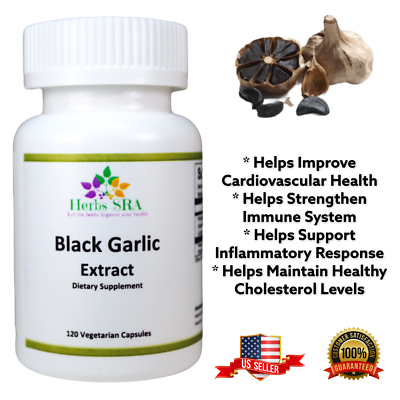 #ad BLACK GARLIC EXTRACT 120 Ajo Negro Supplement Blood Pressure Control Health. $19.75