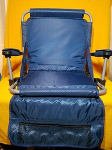 Details About Blue Stadium Seat W Armrest For Bleachers Padded Folding Chair Outdoor Football