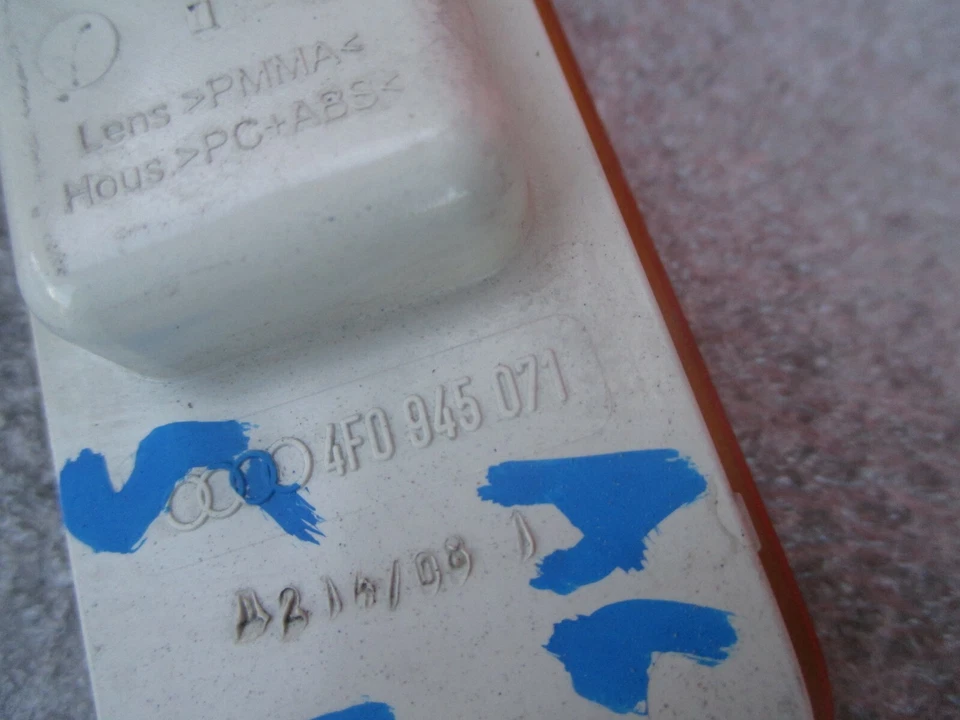 Audi A6 S6 2007 lámpara de señalización lateral OEM usada lado izquierdo 05 06 07 08 09 10 11 línea S Foto 4 de 4