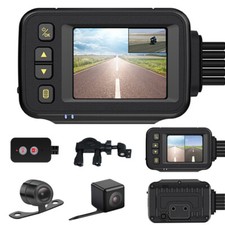 SE30 Waterproof Motorcycle Dash Cam Front Rear DVR with G Sensor Parking Monitor