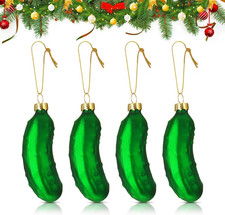 Glass HG 4 Stück Weihnachtsgurke Christbaums...