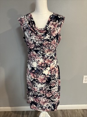 Connected Apparel Women's Floral Sleeveless Petite Dress Pull On Size 12 P