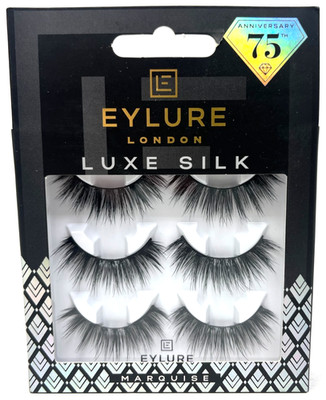Eylure Luxe Silk Lashes Marquise Faux False Eyelashes Sealed 3 Pair 75th Ann