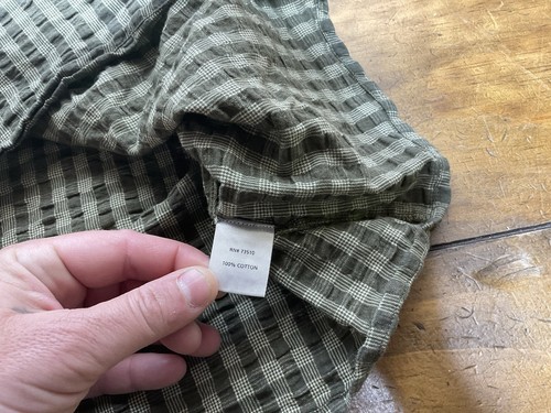 SISTER MARY Size Large Green Plaid Embroidered Puff Sleeve Tunic Blouse Top - Picture 8 of 9