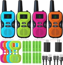 Walkie Talkies for Kids - Rechargeable 4 Pack: Walky Talky for Kids with Charger