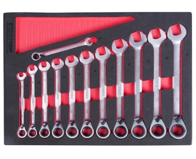 WEBER TOOLS Ratschen-Ringgabelschlüsselsatz WT-8912