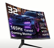 KTC 32" Curved Fast HVA 1500R Gaming Monitor 165Hz 1080p HDR10 1ms Black