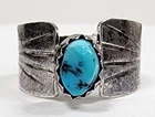 Vintage Signed Randall Endito Navajo Turquoise Sterling Silver Ring Small Sz: 5
