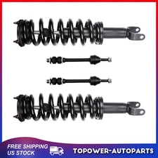 4Pcs Front Struts w/ Coil Spring & Sway Bar Link For 06-2008 Dodge Ram 1500 4WD
