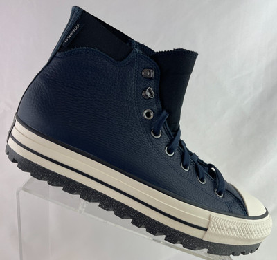 Converse Chuck Taylor All Star City Trek Hi Waterproof Blue Sneakers Men Sz 12