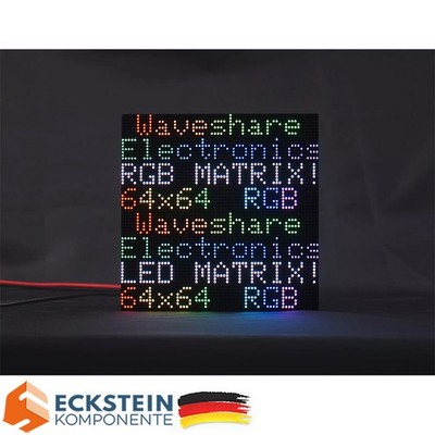 WaveShare RGB Full-Color LED Matrix Panel 64x64 2mm Pitch Adjustable Brightness