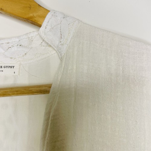 Vestido Spell Talla Pequeña Ojos de Cierva Crema Algodón Encaje RARO De Colección Reliquia Midi - Imagen 10 de 24