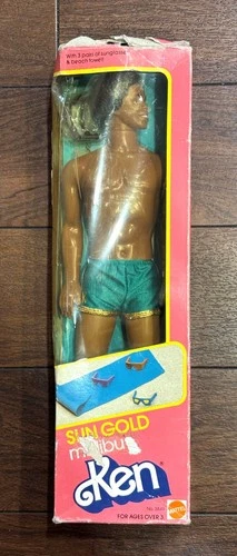 SUN GOLD MALIBU KEN #3849 MATTEL 1983 Vintage NRFP