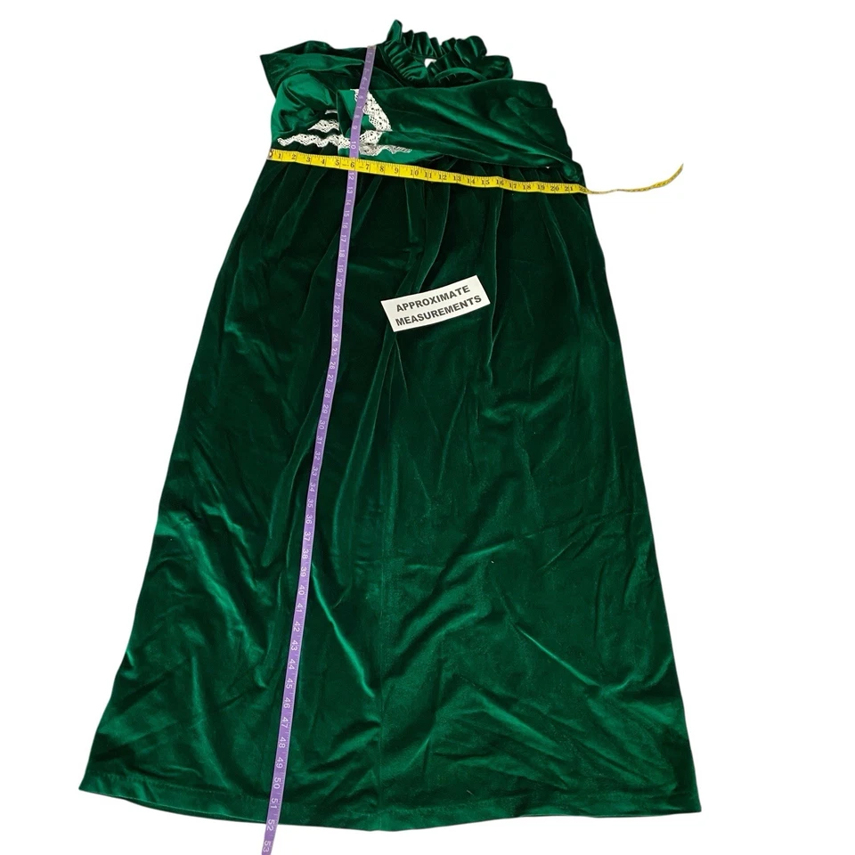 Gilligan OMalley Womens Large Green Vtg House Coat Robe Zip Pockets Nightgown - Image 3 of 4