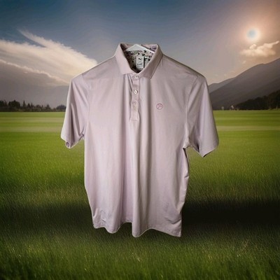 Puma x Arnold Palmer Floral Trim Pink Golf Polo Men's XL Performance Stretch