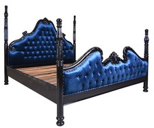 Himmelbett Mahagoni 180x200 &ndash; Barock Bett Doppelbett S&auml;ulen