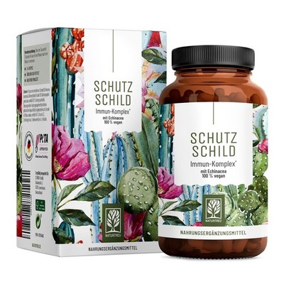 Immunsystem Kapseln Echinacea Zink 500mg hochdosiert 120 Schutzschild NATURTREU 