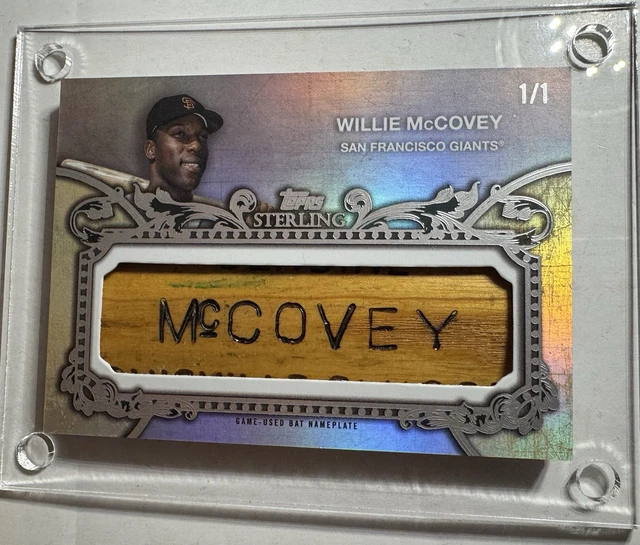 2020 Topps Sterling Willie McCovey Jumbo Bat Barrel Nameplate 1/1 SF Giants 🐐⚾️
