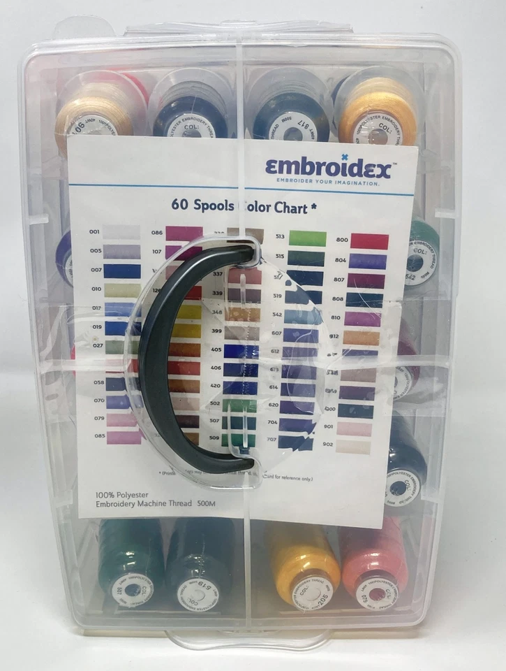 Embroidex 60 Spools Polyester Embroidery Machine Thread  in Case - Image 3 of 3