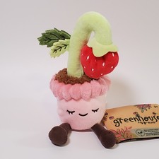 Greenhouse by Russ Plush Strawberry Plant 6" Potted Plant Kaitlyn NEW WITH TAG