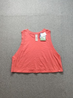 JoyLab Women Tank Top M Hot Pink Cropped Sleeveless Round Neck Athletic Casual