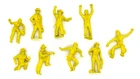 VTG 1950s Marx Roy Rogers Town Cowboys Lot of 9 60mm Different Poses Yellow - GC