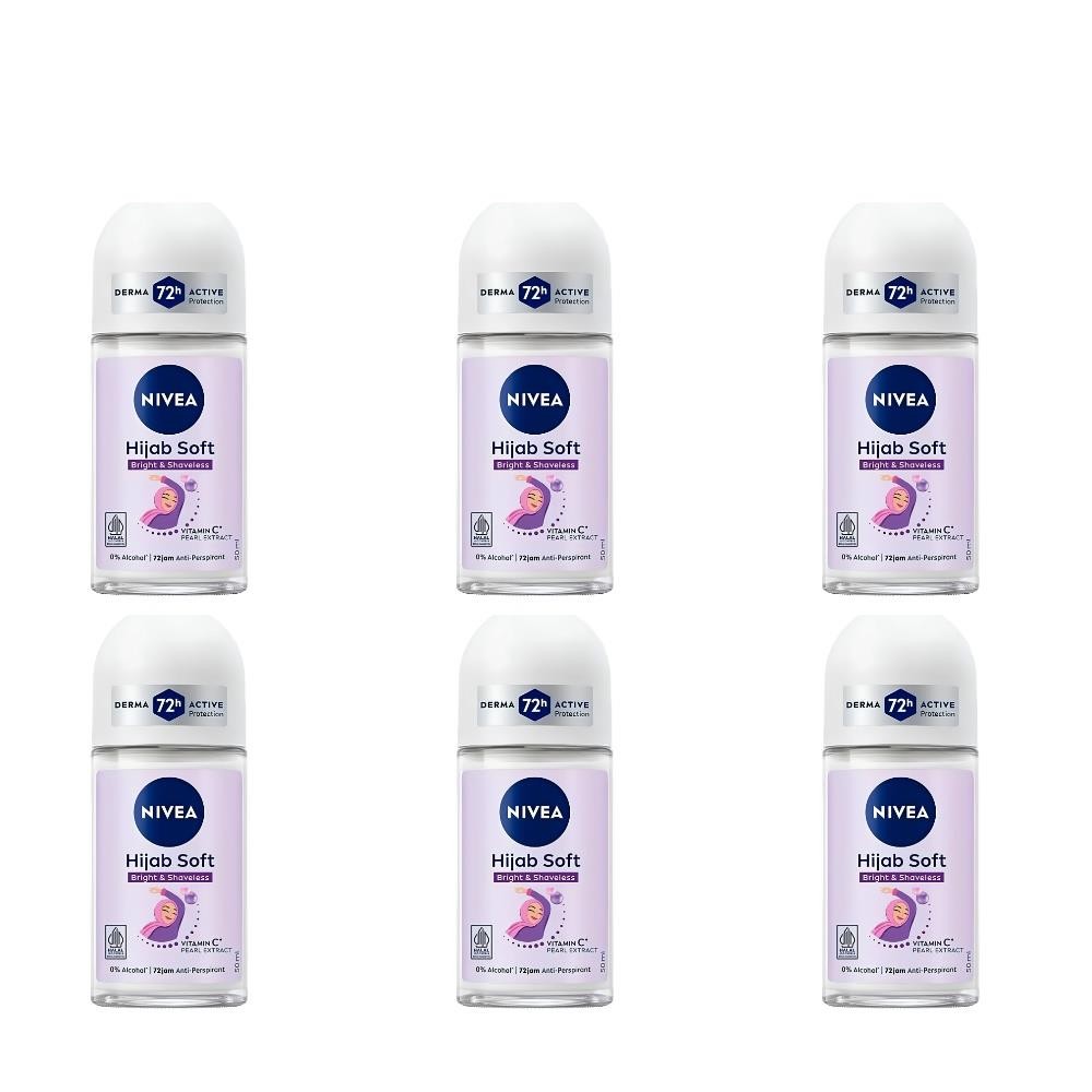 Nivea Hijab Soft Antiperspirant Roll-On 50ml - Pack of 12 - Image 4