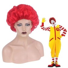 Ronald Clown Kostüm Herren Halloween Karneval Fasching McDonald Onkel Cosplay DE