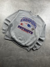 Lee Sport New England Patriots AFC Champions Sweatshirt Gray NFL Super Bowl XXXI