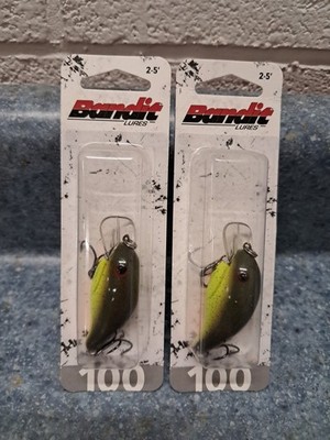 2 Bandit Lures Bandit 100 Series Crankbaits 2-5ft BDT1 Squarebill 