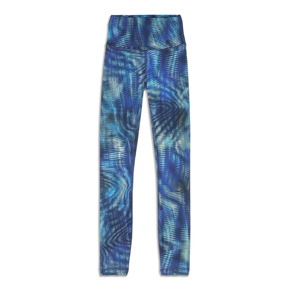 lululemon Wunder Train High-Rise Tight 25" Size 2 Shapeshifter Flux Blue Multi