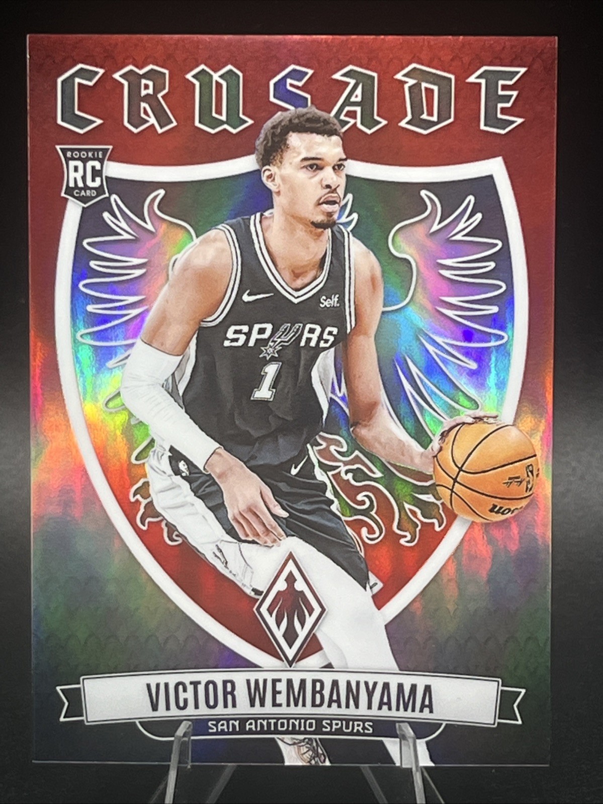 Victor Wembanyama 2023-24 Panini Phoenix Crusade Red /125 #3 - SA Spurs