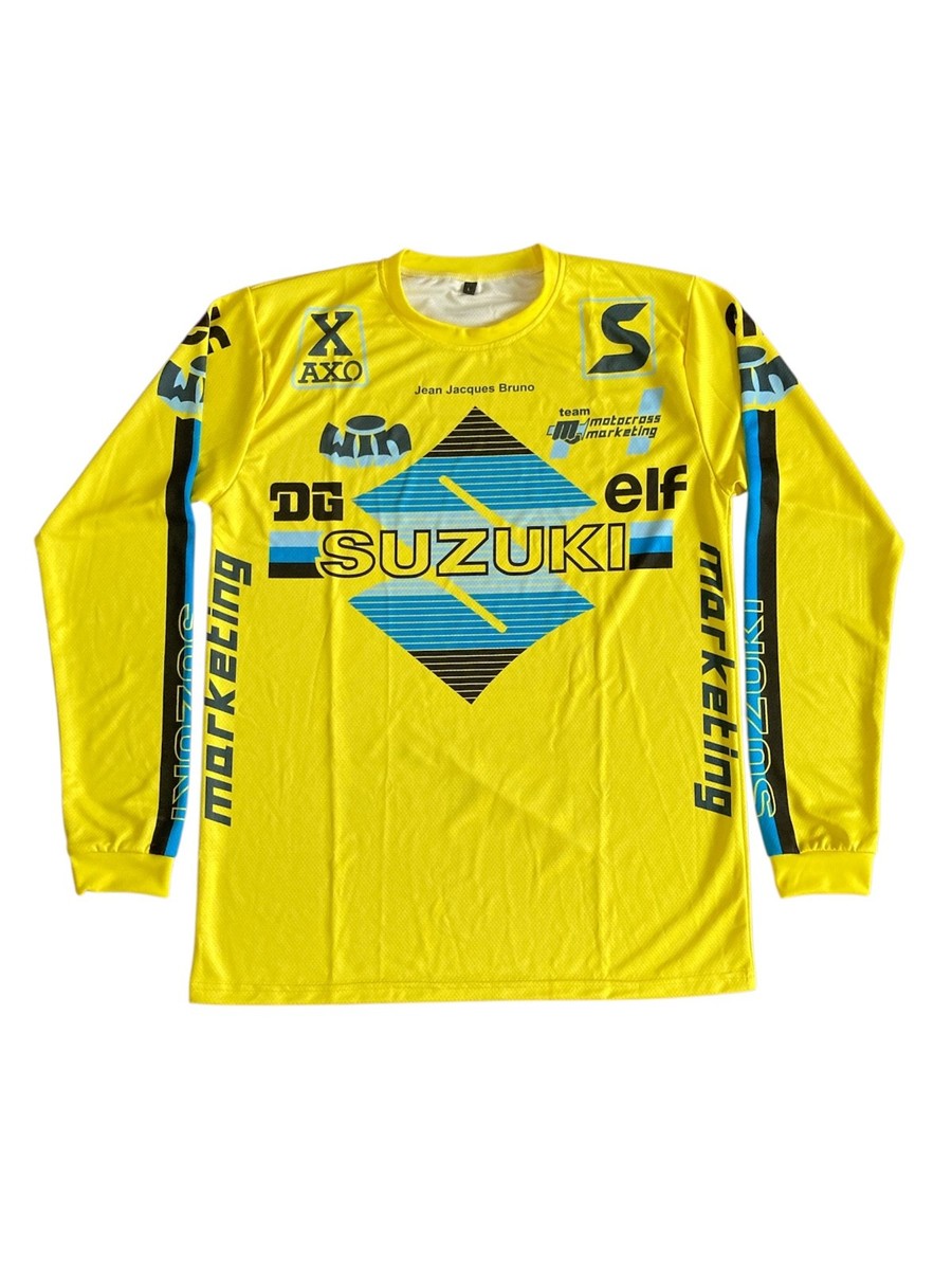 Vintage Suzuki Jean Jacques Bruno Motocross Dirtbike Shirt Jersey
