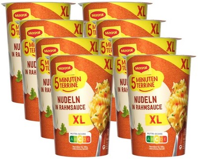 5 Minuten Terrine XL Nudeln in Rahmsauce, leckeres Fertiggericht, Instant Nud...