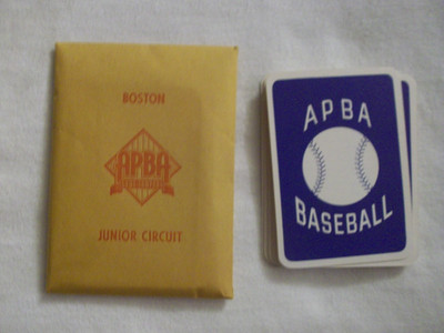 APBA BOSTON JUNIOR CIRCUIT 25 CARD SET w/ TED WILLIAMS,JACKIE JENSEN,JIMMY PIERS
