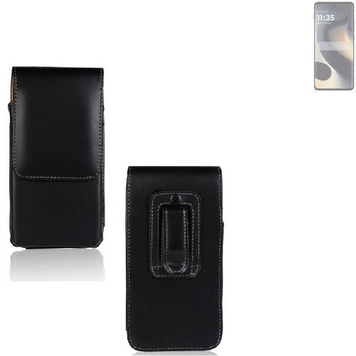 Cintura Casi sacchetto per Motorola Edge 2024 Custodia nera clip sottile artific - Bild 1 von 6