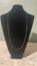Delicate Gold Bead Station Necklace
