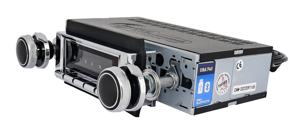 Chevrolet Chevelle El Camino 1968 radio clásica serie 740 JEGS 48257 bisel cromado Foto 2 de 4