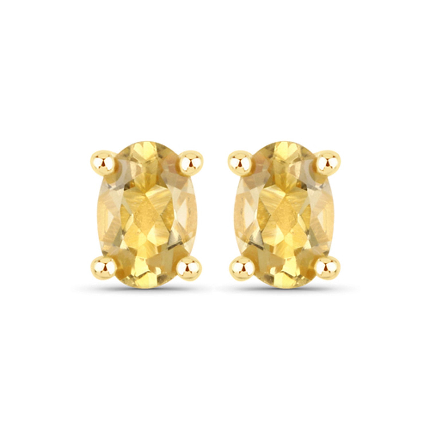 0.86 Carat Natural Citrine Sterling Silver Elegant Earrings
